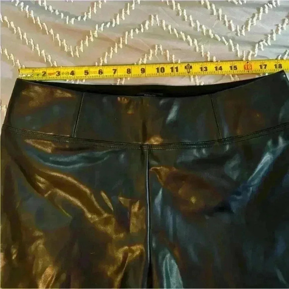 NWT RW&CO Faux-Leather Brown High-Waist Slim Leggings Women's Size XXL - Picture 6 of 11